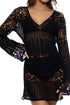 Luli Fama Day To Night Long Sleeve Short Dress